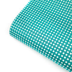 Jade Green Gingham Mini Premium Faux Leather Fabric Sheets - Eliza Henri