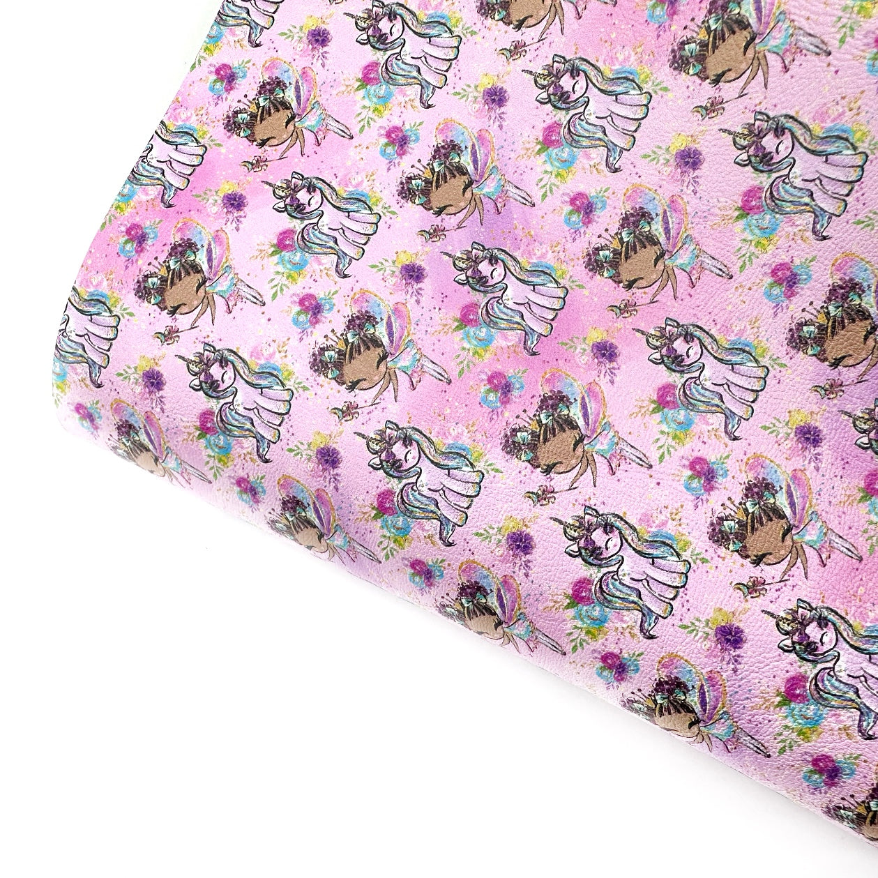 The Fairy & her Unicorn Premium Faux Leather Fabric Sheets - Eliza Henri