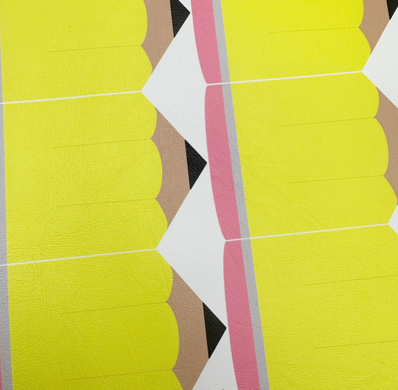 Bright Yellow Pencil Pinch Bow DIY Cutout Faux Leather Fabric Sheet - Eliza Henri