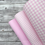 Baby Pink Gingham Core Faux Leather Trio - Eliza Henri