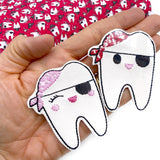 Embroidered Tooth Fairy Tooth/Coin Pocket Pouch - Eliza Henri