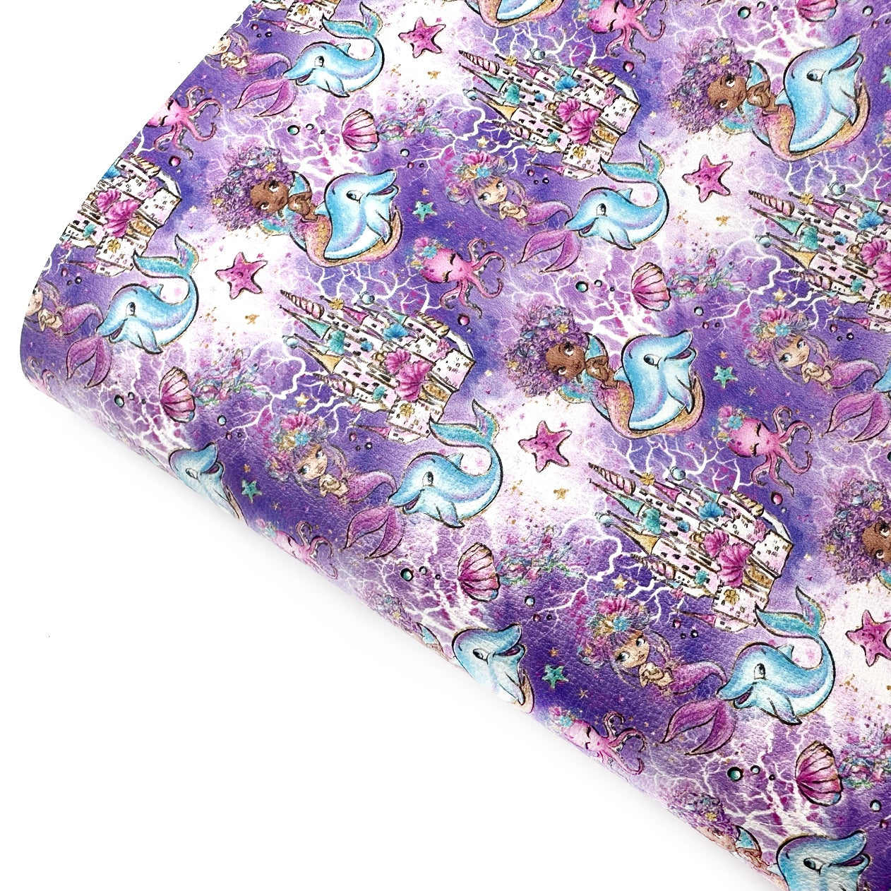 Mermaid Palace Premium Faux Leather Fabric Sheets - Eliza Henri