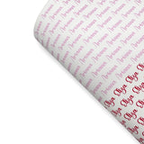 Personalised Name Fabric Premium Faux Leather Fabric Sheets