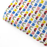 Cute Rainbow Friends Premium Faux Leather Fabric Sheets - Eliza Henri