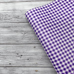 Purple Gingham Mini Premium Faux Leather Fabric Sheets - Eliza Henri