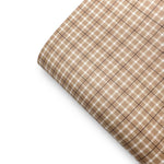 Neutral Tartan Premium Faux Leather Fabric Sheets - Eliza Henri