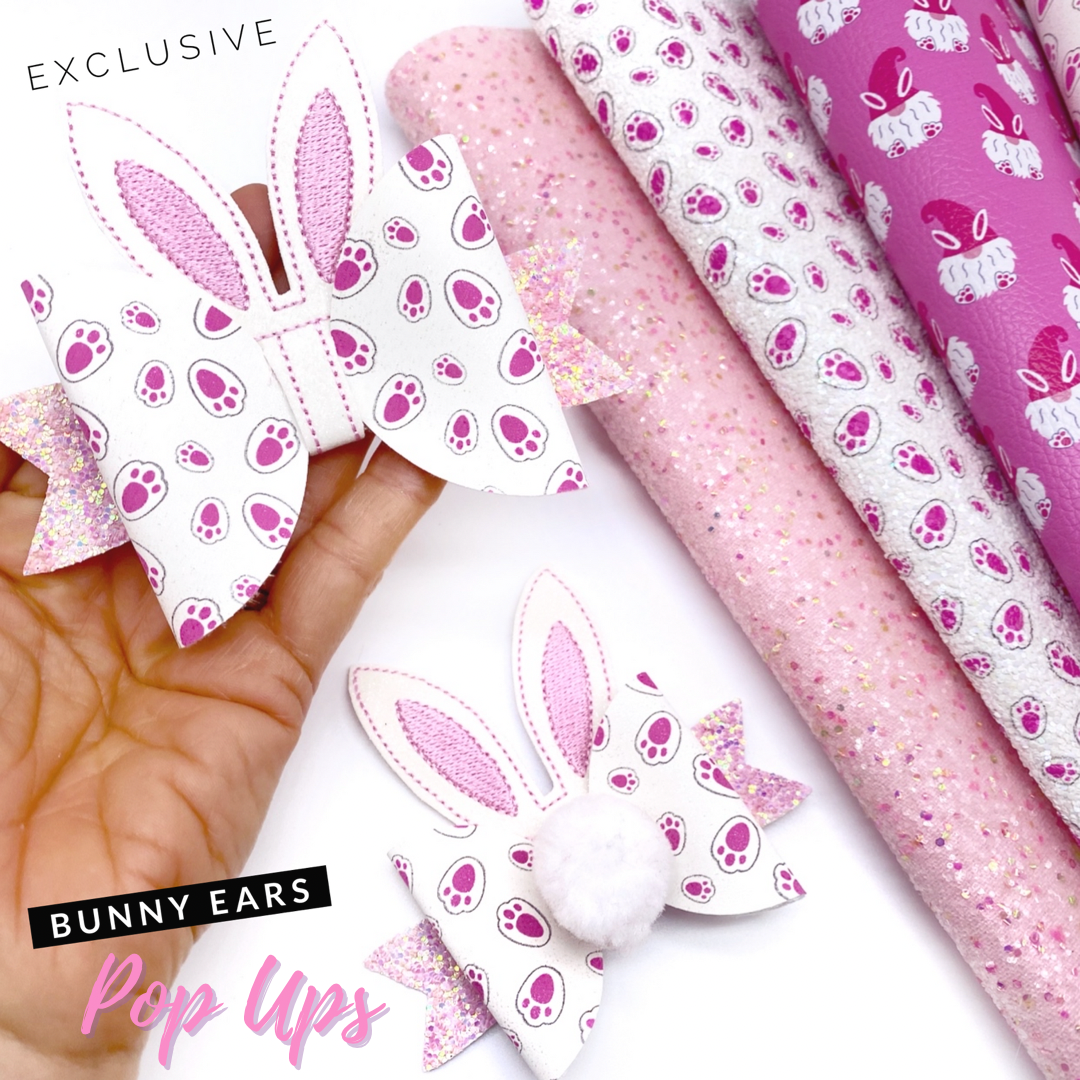 Exclusive White Bunny Ears Pop Up Bow Centre Felties - Eliza Henri