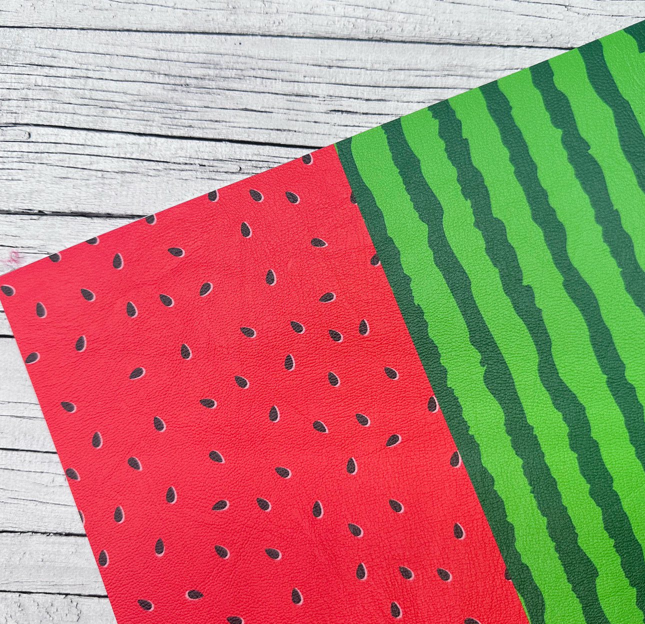 Watermelon Co-ord Faux Leather Fabric Sheets - Eliza Henri