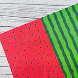 Watermelon Co-ord Faux Leather Fabric Sheets - Eliza Henri