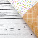 Ice Cream Sprinkles Faux Leather Fabric Sheets - Eliza Henri