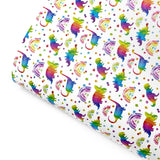 Rainbow Dinosaurs Premium Faux Leather Fabric Sheets - Eliza Henri