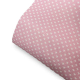 Soft Pink Stars Premium Faux Leather Fabric Sheets - Eliza Henri