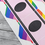 Rainbow Crayon Pinch Bow DIY Cutout Faux Leather Fabric Sheet - Eliza Henri