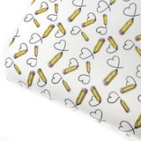 Draw me a Heart Premium Faux Leather Fabric Sheets