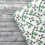 Cute Panda & Eucalyptus Premium Faux Leather Fabric Sheets - Eliza Henri