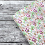 Unicorn Letter Stripes Premium Faux Leather Fabric Sheets - Eliza Henri