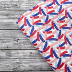 Red, White & Blue Stripes Premium Faux Leather Fabric Sheets - Eliza Henri