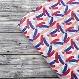 Red, White & Blue Stripes Premium Faux Leather Fabric Sheets - Eliza Henri