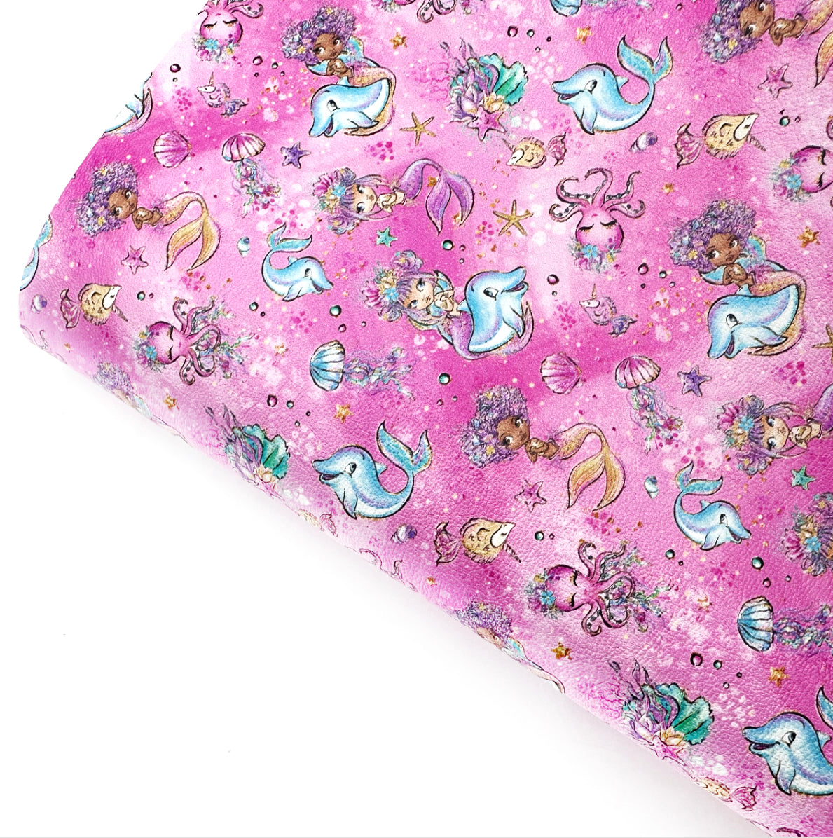 Dolphin Besties Premium Faux Leather Fabric Sheets - Eliza Henri
