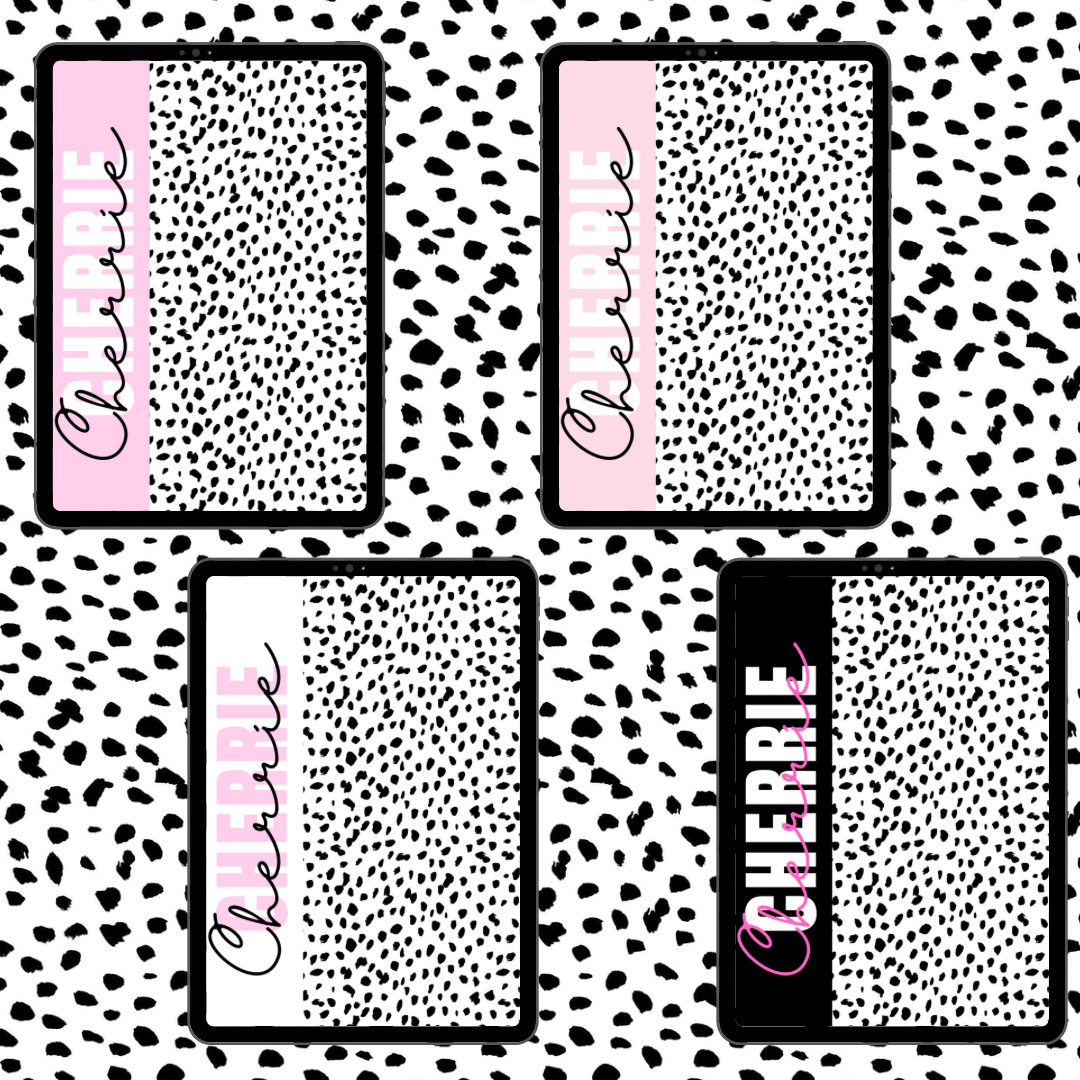 Dalmatian Personalised Ipad Tablet Wallpapers- Set of 4 - Eliza Henri