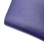 Soft Navy Core Colour Premium Faux Leather Fabric - Eliza Henri