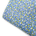 Ditsy Floral Bella Blue Premium Faux Leather Fabric Sheets - Eliza Henri
