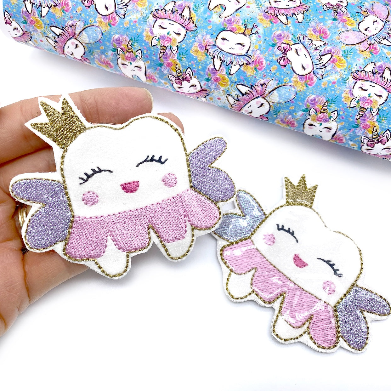 Embroidered Tooth Fairy Tooth/Coin Pocket Pouch - Eliza Henri