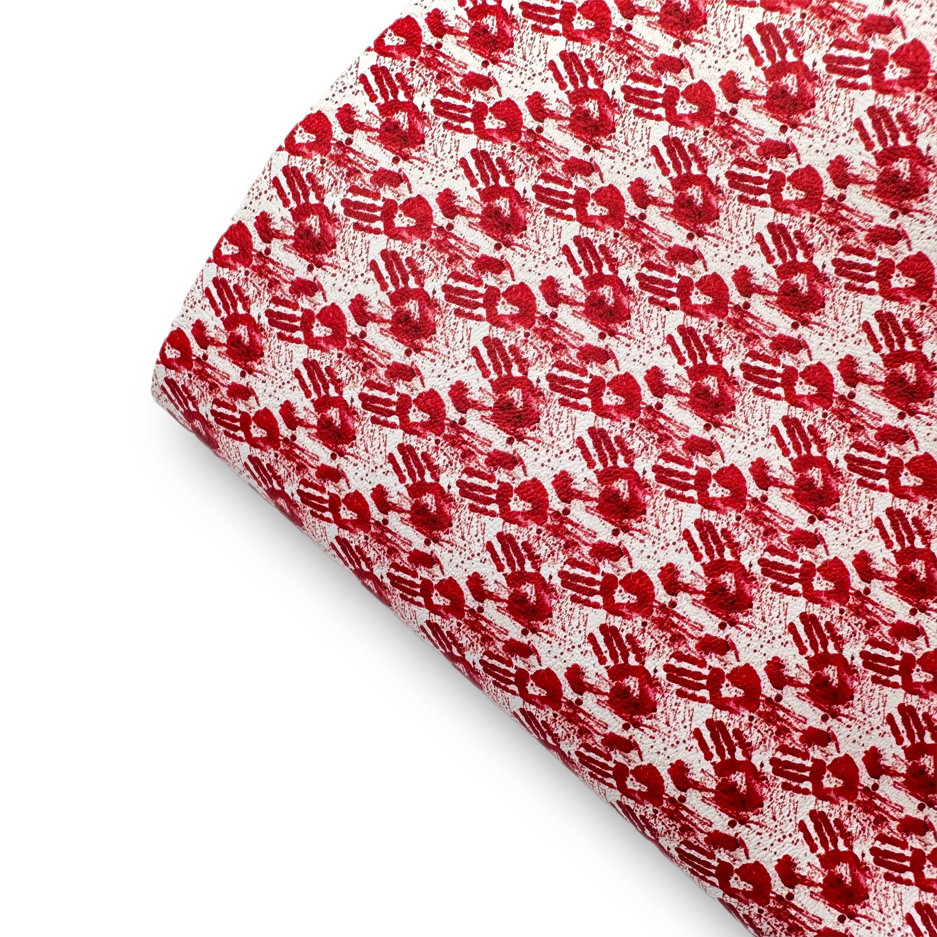 Blood on your hands Premium Faux Leather Fabric Sheets - Eliza Henri