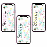 Always Bee a Rainbow Personalised Phone Wallpaper- Set of 3 - Eliza Henri