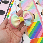 Rainbow Pencil Pinch Bow DIY Cutout Faux Leather Fabric Sheet - Eliza Henri