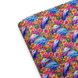 Embroidered Dolphins Premium Faux Leather Fabric Sheets - Eliza Henri