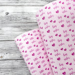 Big Sis, Lil Sis Pink Premium Faux Leather Fabric Sheets - Eliza Henri