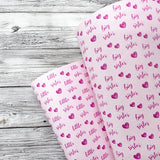 Big Sis, Lil Sis Pink Premium Faux Leather Fabric Sheets - Eliza Henri
