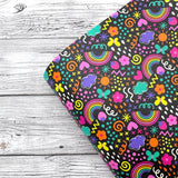 Funky Rainbows Premium Faux Leather Fabric Sheets