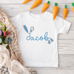 CUSTOM DTF TRANSFER - BUNNY EARS BLUE- EMBROIDERY EFFECT - Eliza Henri