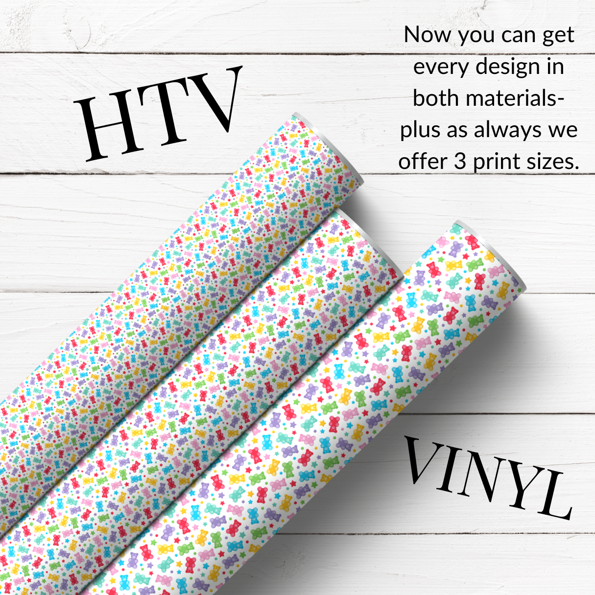 JELLY BEARS PATTERNED HTV & SELF ADHESIVE VINYL - Eliza Henri