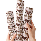 Leopard Bow Mix | Premium Faux Leather Fabric