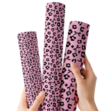 Bow Leopard | Premium Faux Leather Fabric