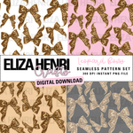 LEOPARD RIBBON BOW SEAMLESS PATTERN SET - Eliza Henri