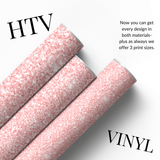 Light Pink Glitter Effect | Patterned HTV & Self Adhesive Vinyl
