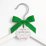 FIRST CHRISTMAS LEATHERETTE HANGER TAGS- PRE CUT- XMAS LIGHTS