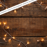 Rustic Fairy Lights Wooden Effect | Canvas/PVC Photography Backdrop