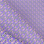 Purple Football Hearts Canvas Lux Premium Printed Fabric- 3 Sizes - Eliza Henri