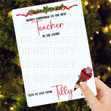 Merry Christmas Maths Teacher- In the entire Galaxy Chocolate Boards- Premium Card
