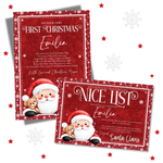 Premium First Christmas Letter from Santa & Nice List Certificates- Santa Cutie- Card Blanks - Eliza Henri