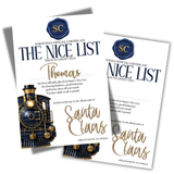 Nice List Certificates - Navy Express Train Edition 2026- A4 Premium Card Blanks