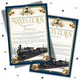 Navy Train Express- Letter from Santa - A4 Premium Card Blanks