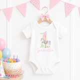 Pastel Rainbow Carousel Horse Birthday Numbers | DTF Transfer