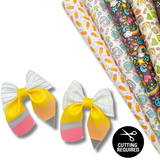 Pencil Party Pinch Bows Faux Leather DIY Cut Out Fabric Sheet Kit - Eliza Henri