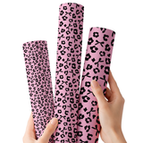Bow Leopard | Premium Faux Leather Fabric